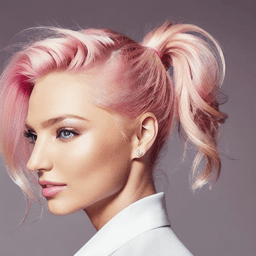 Ponytail Light Pink Hairstyle AI avatar/profile picture for women